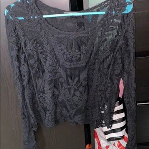 Black lace top (see through)